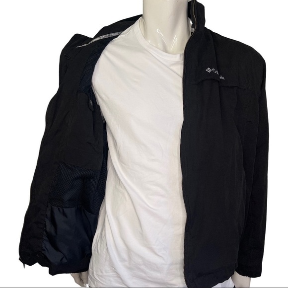 Columbia Men’s Black Full Zip Long Sleeved Lightweight Cotton Blend Jacket - Picture 11 of 16